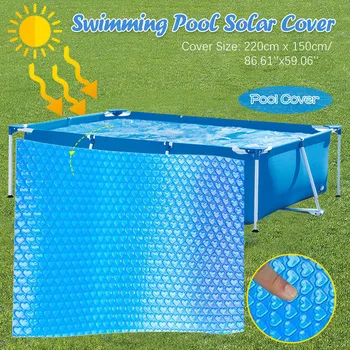 

swimming pool cover for solar Pool Cover Protector Foot Above Ground Blue Protection Swimming Pool 220cm x 150cm Pool Cover 2020