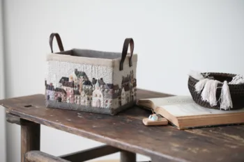 

ZXIIXZ Fabric Storage Basket Clothes Folding Storage Box For Nursery Organizer Fabric Basket Home Desktop Storage Baskets Bags