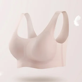 

New Style No Steel Ring Underwear Female Thin Seemless Viscose Bra Comfortable Sleep Bra Thin Cup