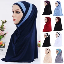 

Women's Temperament Ethnic Hat Fashion Colorful Muslim Scarf Hat For Ladies All-match Simple Cross Turban Hat Wholesale