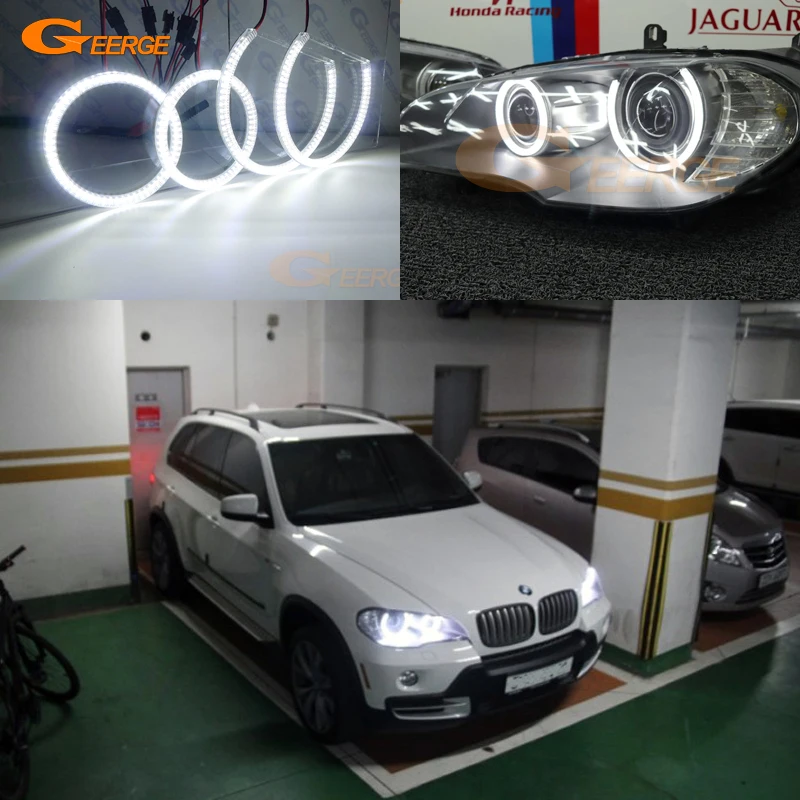 Для BMW X5 e70 2007 2008 2009 2010 2011 2012 2013 отличные глаза ангела ультра яркие красные/зеленые/комплект светодиодов «глаза ангела»