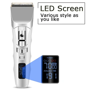 

Electric Hair Clipper Digital Shaver Beard Hair Trimmer Cutting Machine LCD Display Rechargeable Men's Haircut Beard Trimer