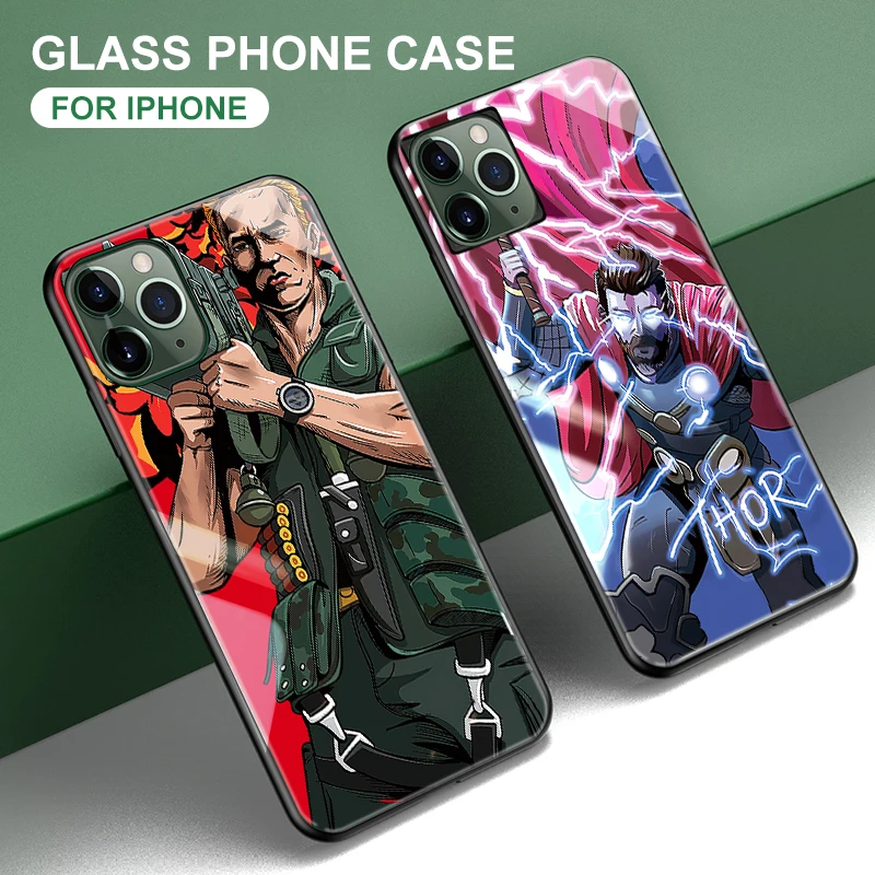 Чехол для телефона из закаленного стекла 3D Cannon Gun apple iPhone 11 Pro MAX Мягкая силиконовая