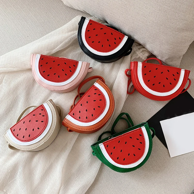Креативная милая сумка через плечо с арбузом Детская из искусственной кожи на