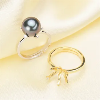 

Beautiful Band Jewelry Promise Ring Hollow Leaves & Pearl Rings Accessories 925 Silver Fashion Jewelry CZ Crystal Accessories