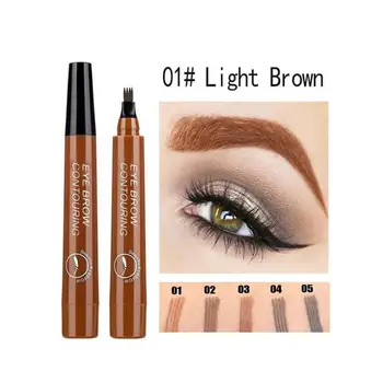 

1pc Claw Liquid Eyebrow Pencil 4 Tip Liquid Brow Tattoo Pen Eyeliner Long-lasting Water-proof Cosmetic Eye Shadow Eyeliner