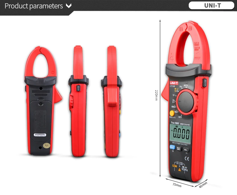 Medidor de corrente digital, para testes de