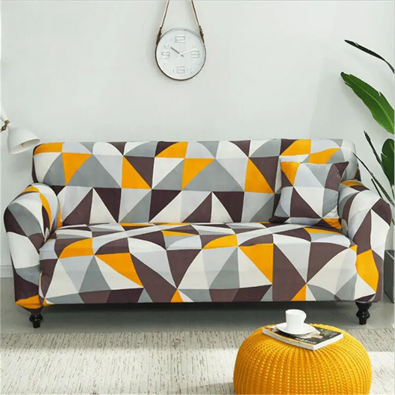 

Elastic Slipcovers Stretch Sofa Cover For Living Room L Shape Armchair Cover Single/two/three/four Seat Geometric Patterns