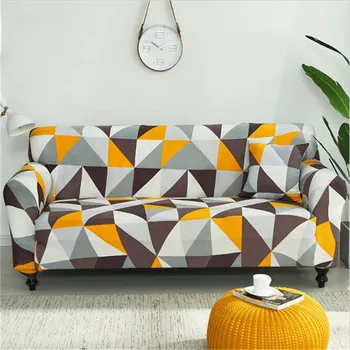 

Elastic Slipcovers Stretch Sofa Cover For Living Room L Shape Armchair Cover Single/two/three/four Seat Geometric Patterns