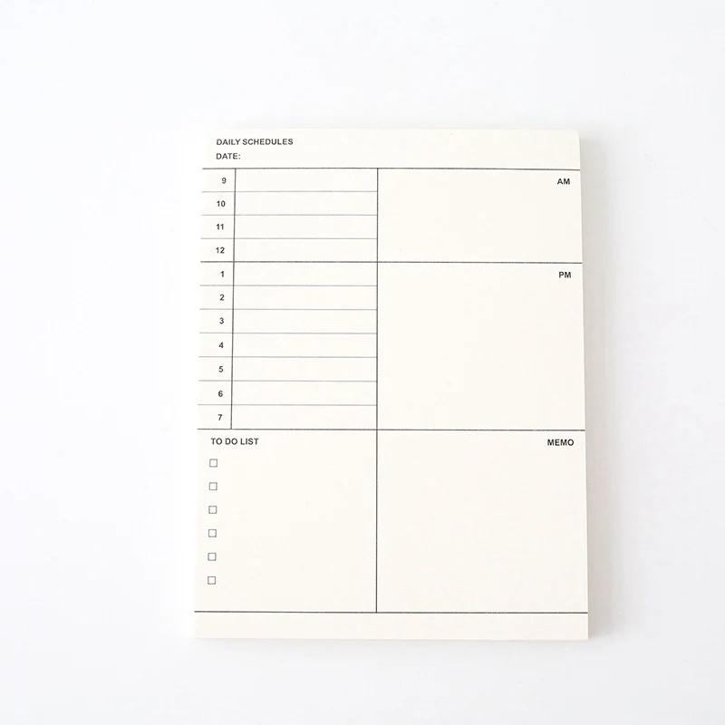 50Sheets Daily Schedule/Weekly/Monthly Planner Notepad Tearable Notes Agenda Book Paper School Office Supplies Stationery 50Sheets Daily Schedule/Weekly/Monthly Planner Notepad Tearable Notes Agenda Book Paper School Office Supplies Stationery