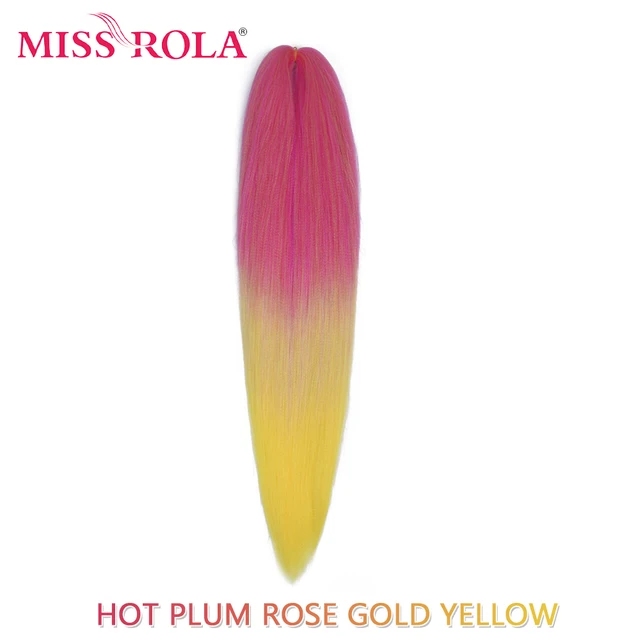 Miss Rola Synthetic 28Inch 100G NEW COLORS Hair Extension Yaki Straight Jumbo Braiding Hair Pre-Stretched Braid Kanekalon Hair 28INCH 100G