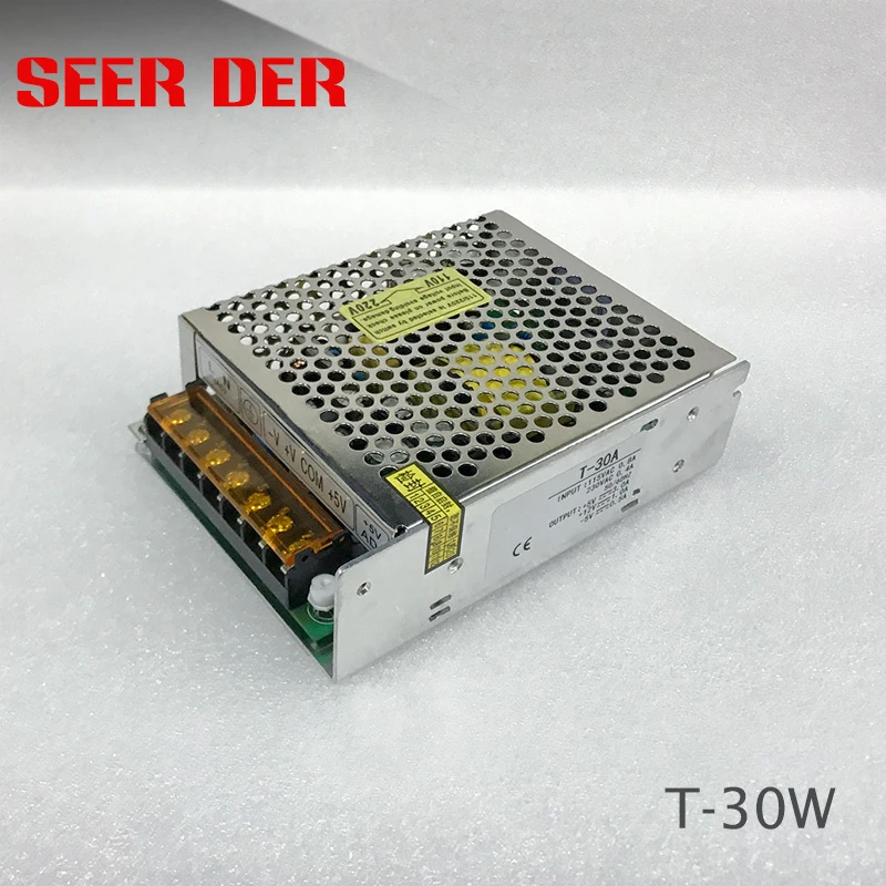 5v/3a 12v/1a -12v /0.5a triple output  industrial SMPS 30w switching power supply T-30B
