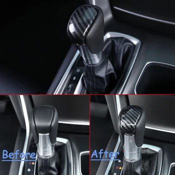

Centre console Gear Shift For Honda Accord 2018 2019 Carbon Fiber Lever Parts Knob Trim Decorates 2018 High quality
