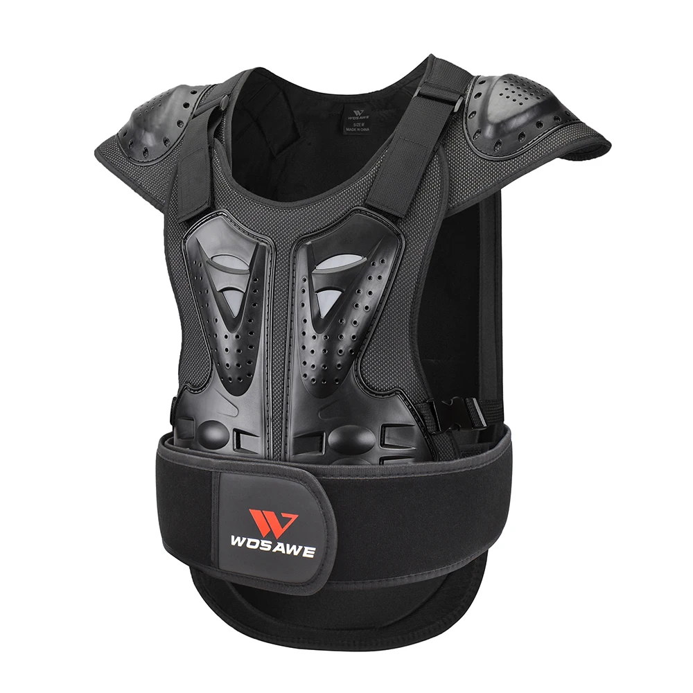 WOSAWE 6PCS Full Body Protective Armor Snowboarding Skating Jacket + Shorts Elbow Knee Protector Motocross Motorcycle Jacket Set