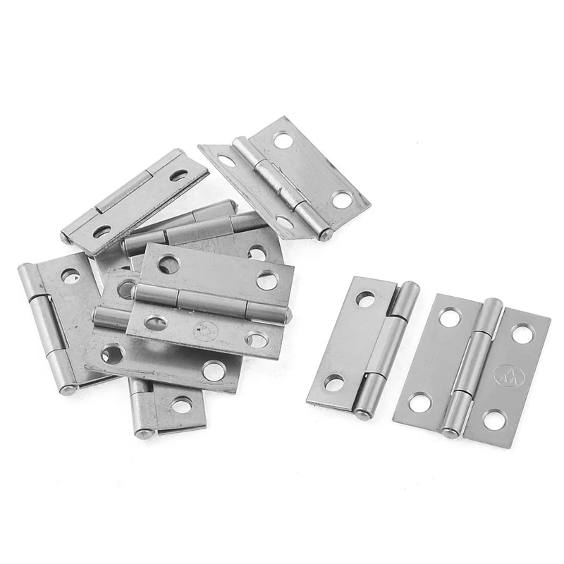 

HOT-Rectangle Folding Closet Cabinet Door Hinge Hardware 1.5" 10 Pcs