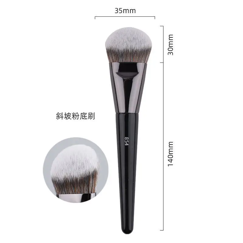 1pc 854 Angled Foundation Makeup brushes Base Make up brushes slope