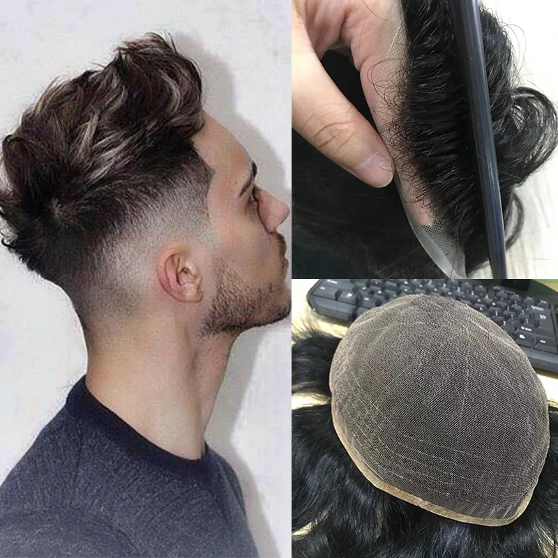 

Полностью швейцарская кружевная система волос 8x10 заменяет Мужские t 100% человеческие волосы Европейский Реми парик для мужчин отбеленные узлы