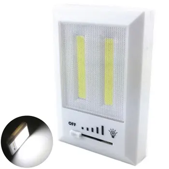 

Wall Hanging Magnet Closet Switch Control Ultra Bright Cabinet Night Light COB Adjustable Battery Operated Wireless Easy Install