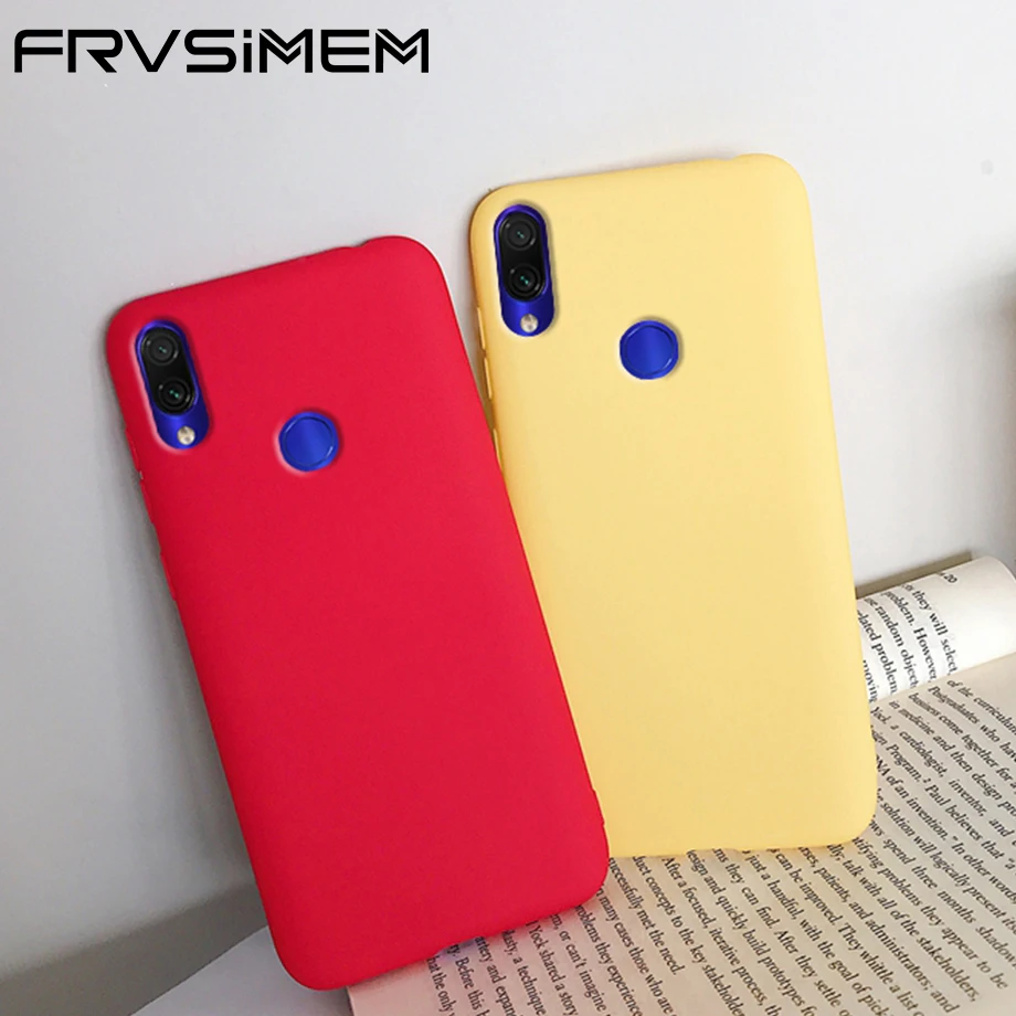 Модный матовый однотонный чехол ярких цветов для XiaoMi RedMi Note7 Pro Note 7 Pro Global Version TPU резиновый мягкий силиконовый чехол для телефона