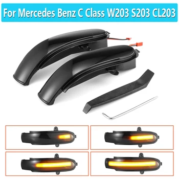 

1Pair Dynamic Turn Signal LED Side Mirror Indicator Blinker Sequential Light For Mercedes Benz C Class W203 S203 CL203 2001-2007