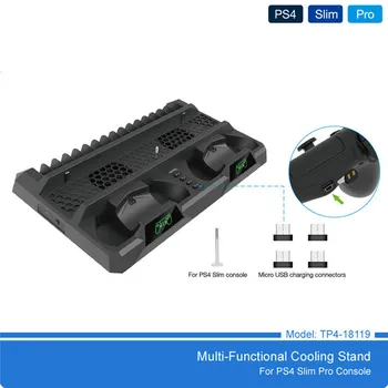

Multifunctional Game Console Dual Controller Charger Station Storage Rack Cooling Stand for PS4/SLIM/PRO