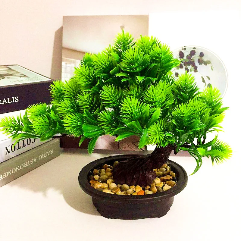 Искусственное пластиковое дерево Топиарий растения в горшке поддельные горшок