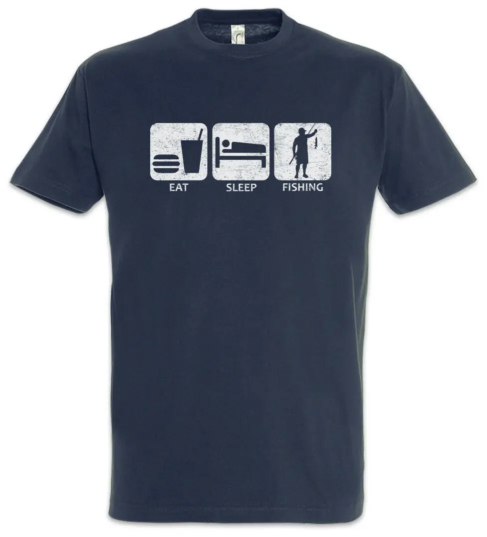 

Eat Sleep Fishing TShirt Fun Fish Sea River Angler Rod and Line Sports Angeln