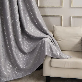 

New Plaid Gilded Silver Curtains for Living Room Window Treatments Sheer Curtains Bedroom Modern Gray Roman Blinds Kids Room