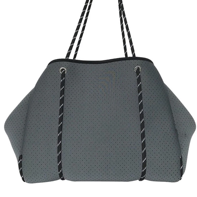 

Ladies Handbag Crossbody Large Shopping Neoprene Bag Light Lady Handbag Beach Bag Outdoor Casual Mummy Bag Dark Gray