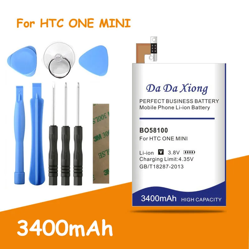 Высокая Емкость 3400mAh BO58100 батарея телефона для HTC One Mini M4 M 4 601S 601E 601N 603E запасная +