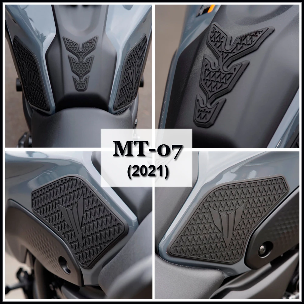 For YAMAHA MT07 MT-07 mt07 2021 Motorcycle SIDE TANK PADS Tankpad anti-slip tank Pad sticker protection stickers Traction Pad