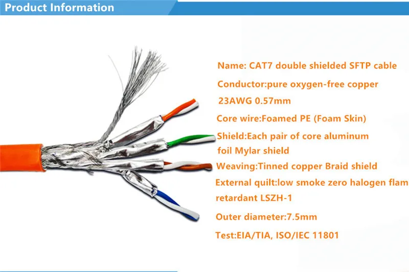 Cable Ethernet Cat 9 Cat7 Cable De Red Ethernet LAN 2m - 10 Piezas