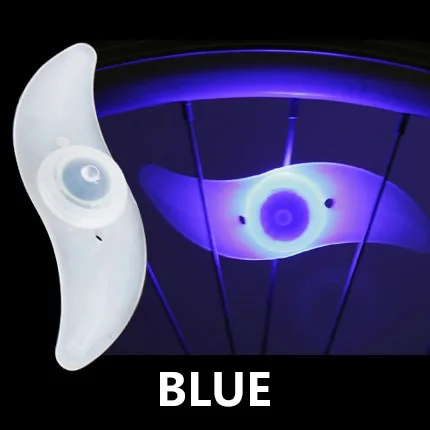 Blue 1 шт. светодиодный светильник для велосипеда Ива Форма колеса спица лампа водонепроницаемый Велоспорт Ночная Предупреждение езда Аксессуары для велосипеда - Цвет: Blue