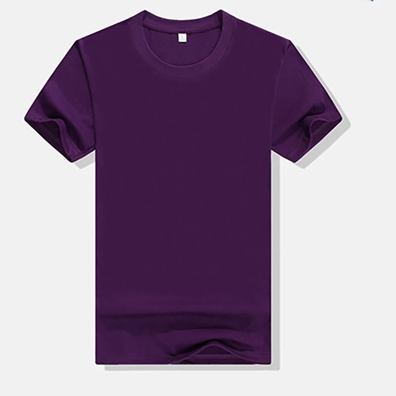 Пользовательские печати футболки для мужчин и женщин DIY ваш собственный дизайн логотипа/фото/текст компании печать одежда реклама футболка - Цвет: Фиолетовый