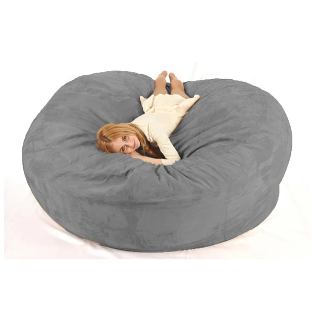 Sedia a sacco lavabile in lino con imbottitura Pouf imbottito di grandi  dimensioni Pouf Pouf Beanbag divano letto Puff Relax Lounge Furniture -  AliExpress