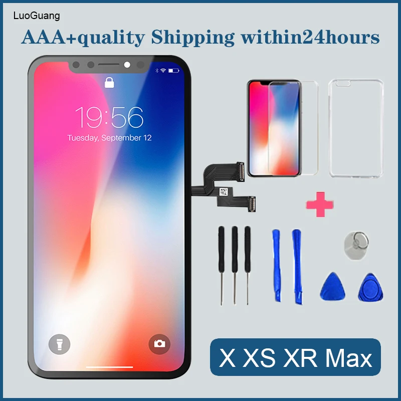 

AAA+ For iPhoneX XR XS Max LCD OLED Screen Replacement For iPhone11Por Display With 3D Touch Assembly True Tone No Dead Pixel