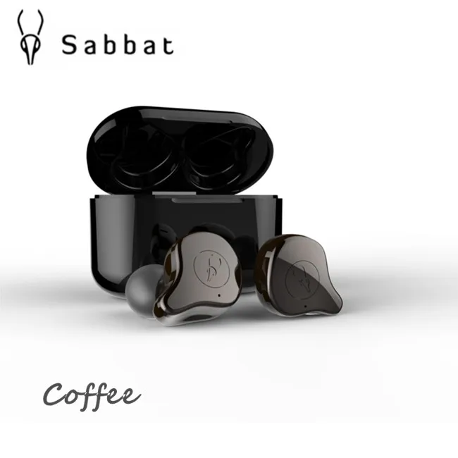 Coffee Sabbat E12 наушники в ухо истинный беспроводной Bluetooth 5,0 HIFI монитор шум Спортивная гарнитура O5 X1 X1E O2 I8 AIR LOVE - Цвет: Coffee