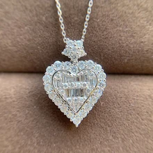 AEAW 18 к белое золото 1,0 карат натуральный бриллиант Любовь Сердце ожерелья и подвески бриллианты колье ожерелье женские ювелирные изделия