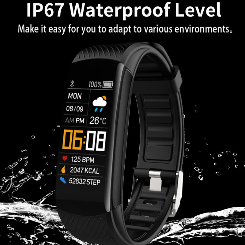 Sport Fitness Bracelet Waterproof Fitness Tracker Blood Pressure Heart Rate Monitor Smart Band Watch For Android IOS Phone|Smart Wristbands| - AliExpress