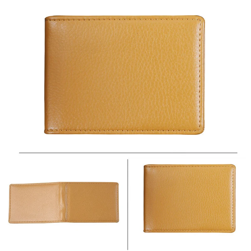 Solid Color Cover for Car Driving Documents PU Driver License Holder Documents Business Folder Wallet Cover Business Card Holder - Цвет: Цвет: желтый