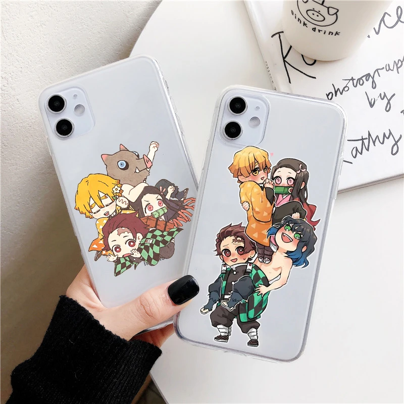 Japanses Anime Demon Slayer Print Phone Case For Iphone 11 12 Mini Pro Max 7 6 8 Plus X Xr Kamado Nezuko Kimetsu No Yaiba Cover Phone Case Covers Aliexpress