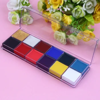 

2019NEW New Style Professional 1 Set 12 Colors Flash Tattoo Face Body Paint Oil Painting Art For Party Halloween Body Decorate