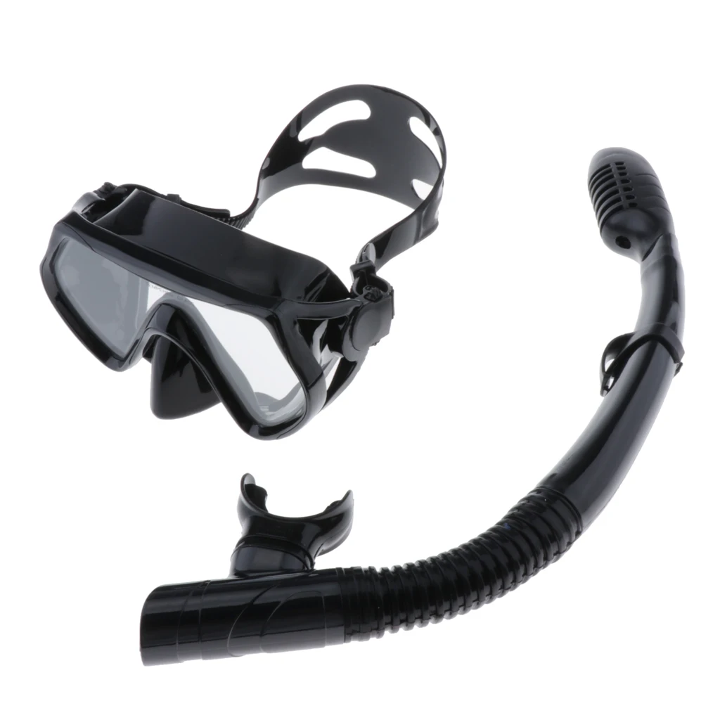 Adjustable Women Men Scuba Diving Gear Snorkeling Mask Goggles & Dry Snorkel