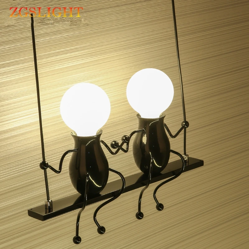 

American Country Creative Iron Art LED Wall Lamp Retro Bedroom Bedside Aisle Cartoon Robot Wall Light for Children Room Luminair