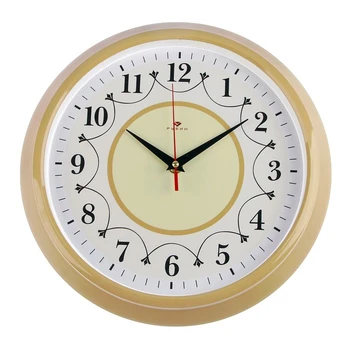 

Round wall clock "Classic with a pattern", 30 cm, beige rim 2918889