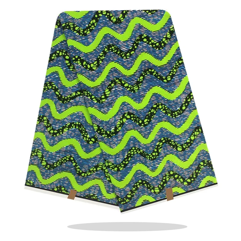 

6 Yards African Wax Fabric Veritable Breathable Soft 100%High Quality Dutch Wax Block Printed Cotton Fabric For Sewing HL18-13