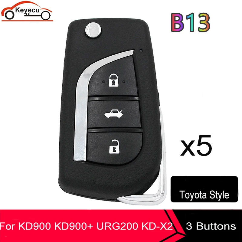 

KEYECU 5PCS/LOT KEYDIY Remote for B13 Universal Remote Control Key B-Series for KD900 KD900+,URG200 KD-X2 For Toyota Style
