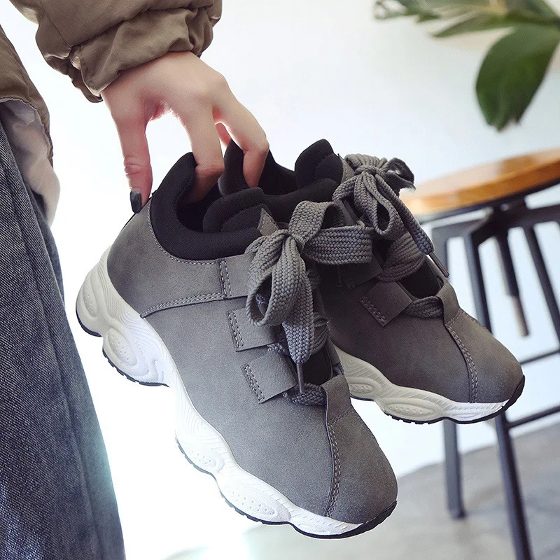 

2019 Spring Lace-up Students Athletic Shoes Women's Korean-style Harajuku Autumn Board Shoes New Style Casual Shoes 1 Days Shoes