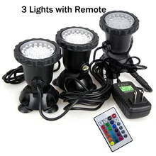  RGB LED Underwater Lights IP68 Waterproof Aquarium Lamp Landscape Spot Light for Swimming Pool Tank Fountains Pond Water Garden 