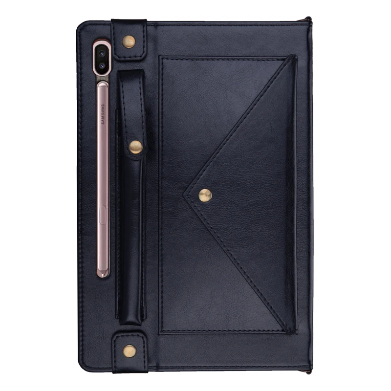 Новая сумка-конверт через плечо кошелек кожаный чехол для samsung Galaxy Tab S6 T860 ручной многофункциональный умный чехол для samsung T865 - Цвет: Dark Blue